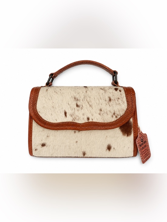 Western linen Handbags - Rustic Luxe Cowhide Top Handle Crossbody Bag
Way